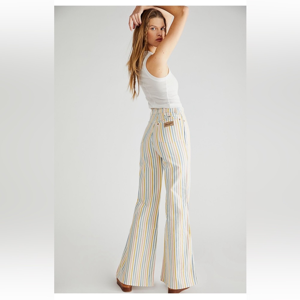 Free People striped Wrangler jeans